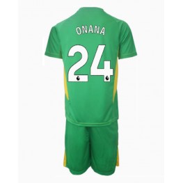Manchester United Andre Onana #24 Keeper Derde tenue Kids 2024-25 Korte Mouw (+ Korte broeken)